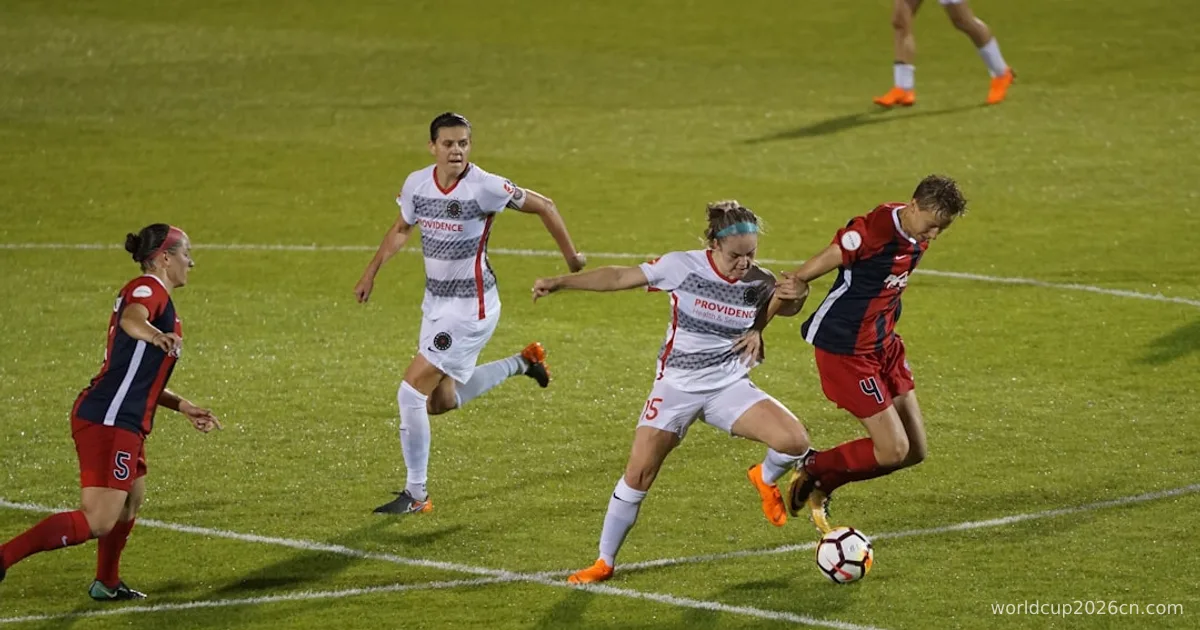 women's playing soccer