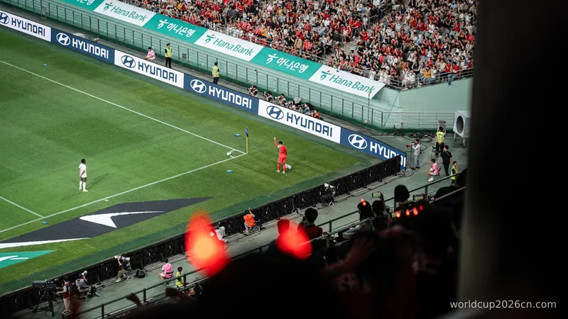 A crowd of people watching a soccer game